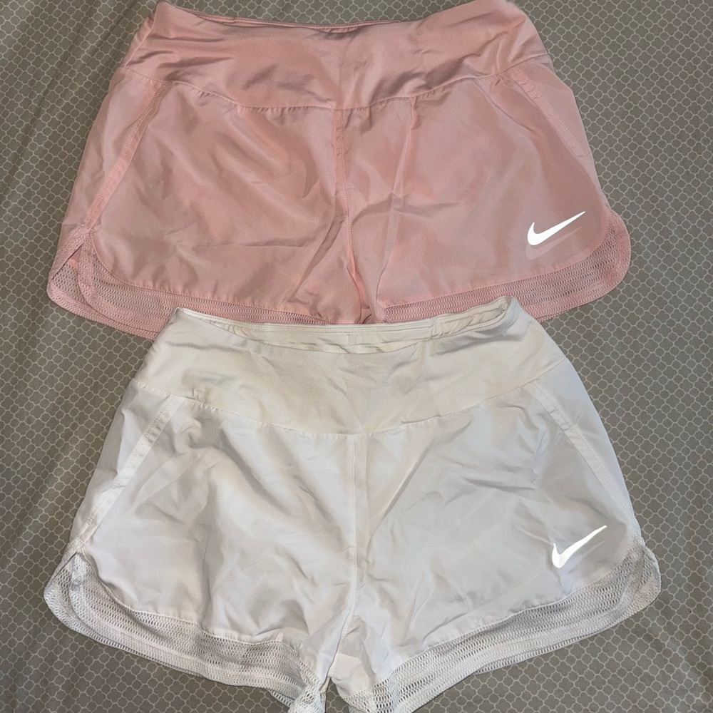 2 Pair Nike Brief-lined Running Shorts Small
